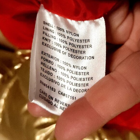 GIII For Her Kansas City Chiefs Womens New Metallic Gold Red Puffer Jacket Small - Picture 9 of 10